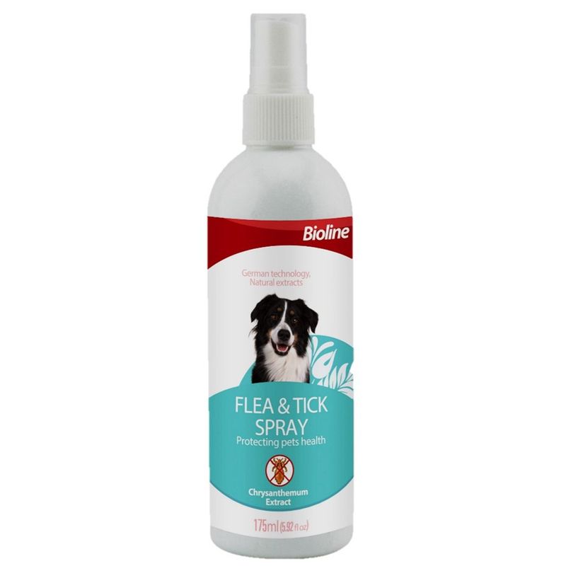BIOLINE - Bioline Spray Antipulgas y Garrapatas para Perros 175 ml