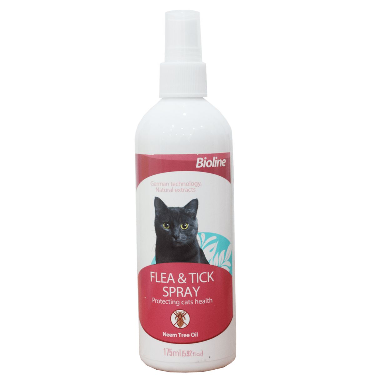 BIOLINE - Spray Antipulgas y Garrapatas Bioline para Gatos 175 ml
