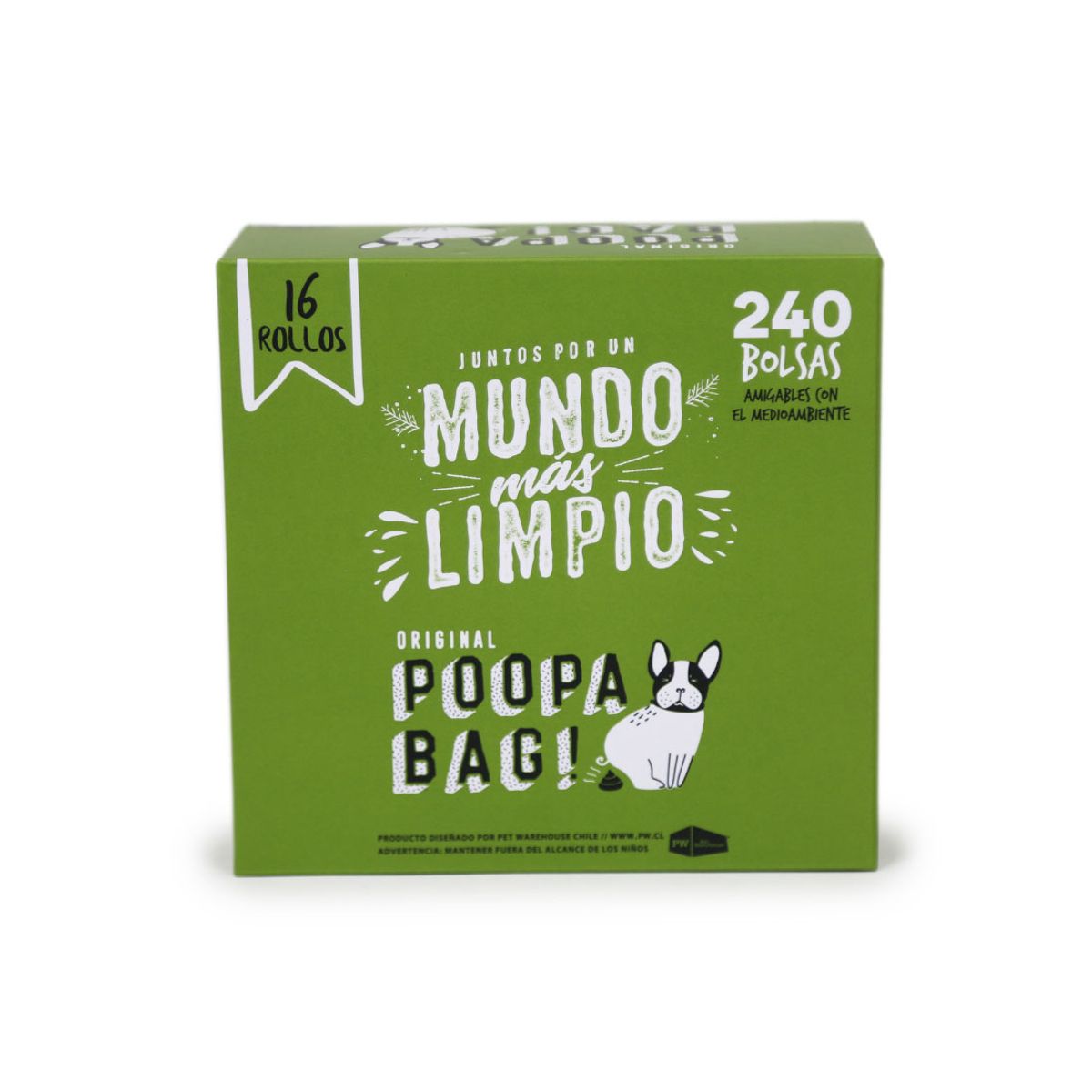POOPAROOS - Bolsas Biodegradables Poopa Bag, Caja 16 Rollos (240 und)