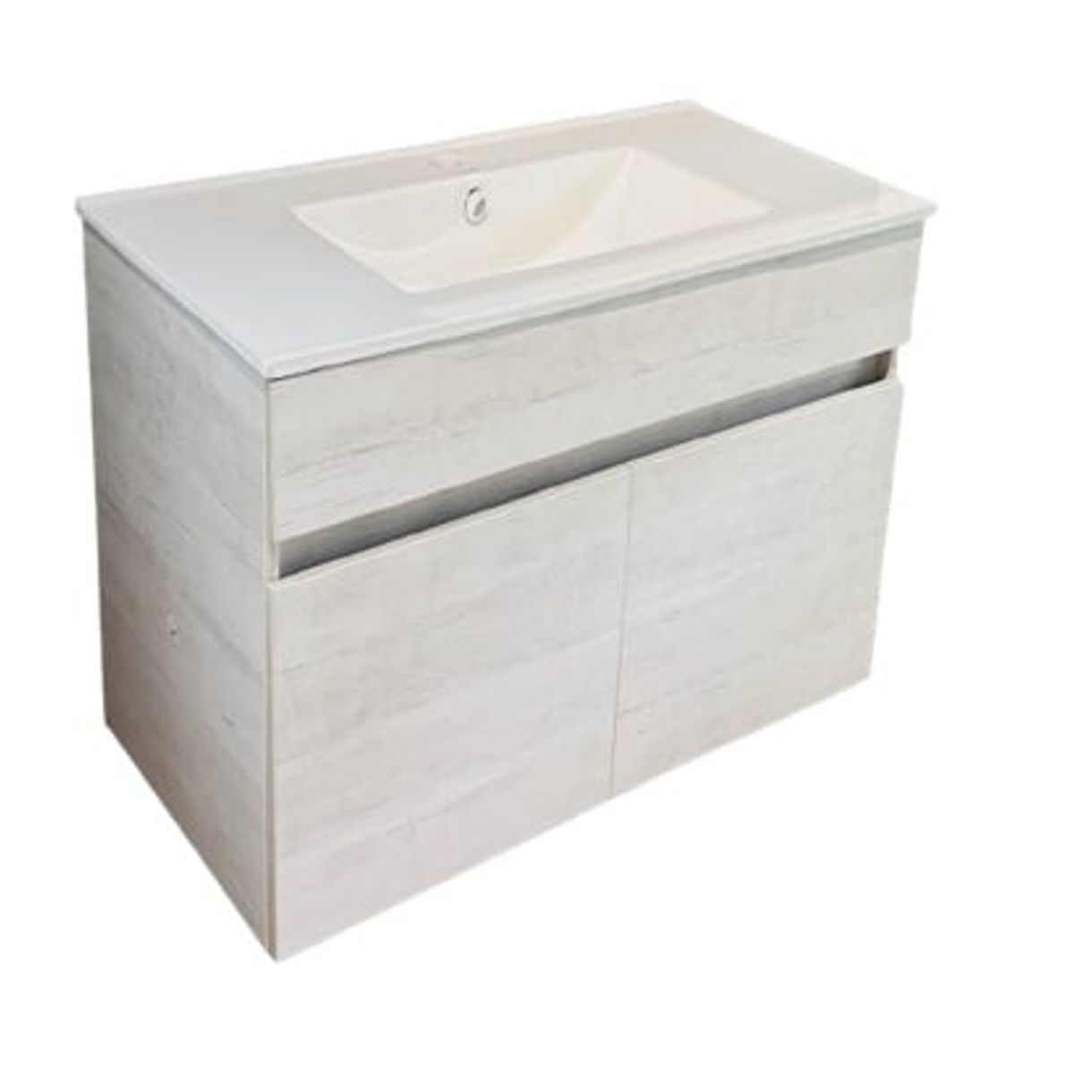 TEBISA - Mueble baño con vanitorio Roble Bardolino 75 cm