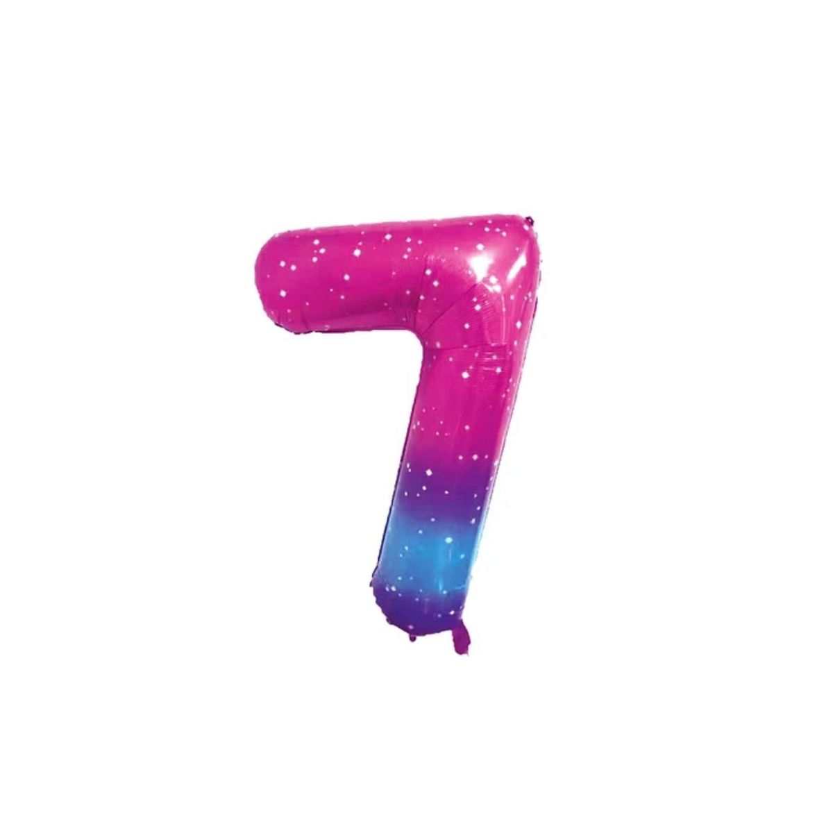 GENERICO - Globo Metalizado Numero "7" Rosa Con Estrellas 40 pulgadas