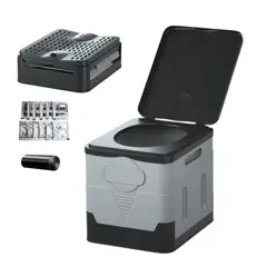 GENERICO - Baño Inodoro Portátil Plegable Wc 25 L Camping Biodegradable