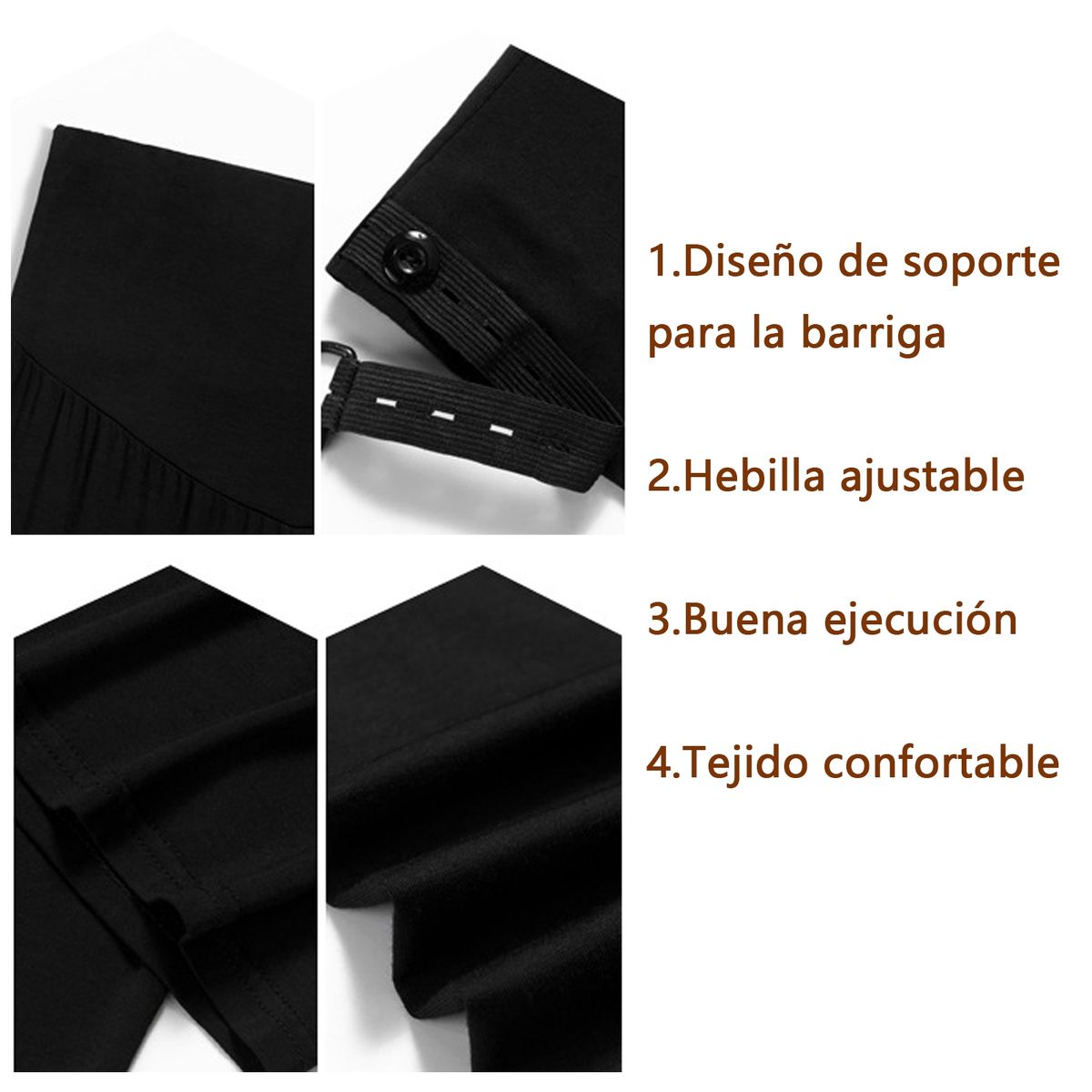 EDWINAYY - Pantalones De Maternidad De Cintura Alta  Ropa Maternal