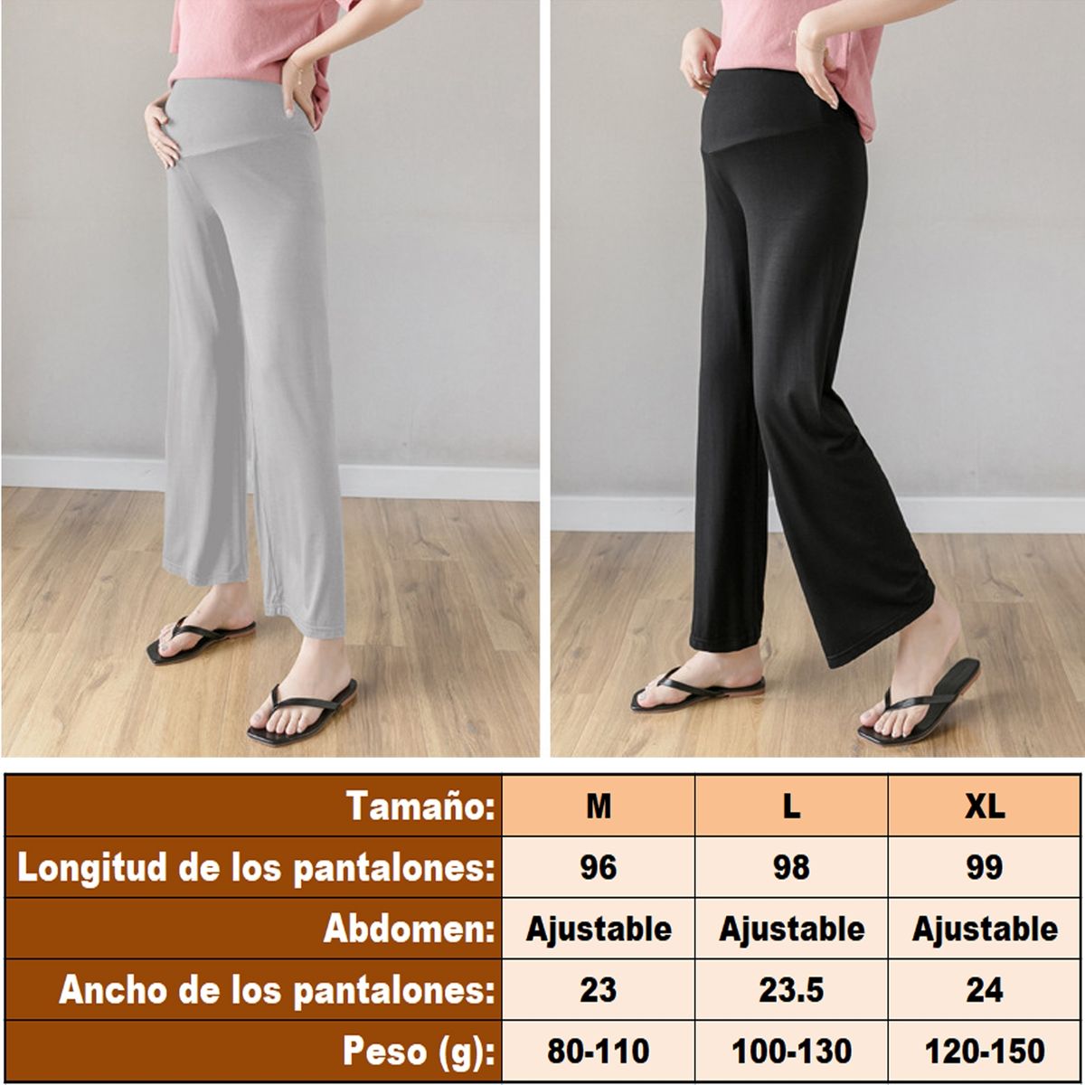 EDWINAYY - Pantalones De Maternidad De Cintura Alta  Ropa Maternal