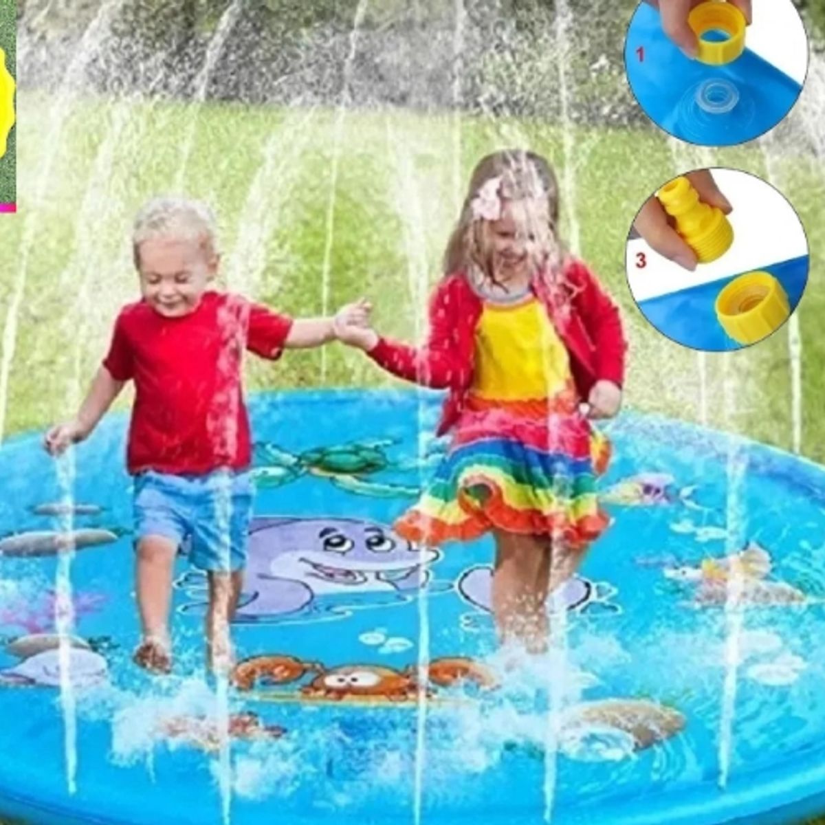 GENERICO - Alfombra de agua para juegos de niños 100 cm