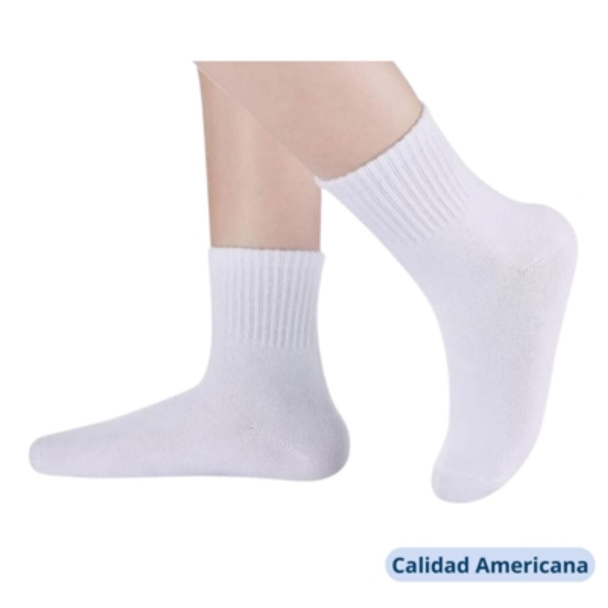 UTILISIMO - Pack 5 Calcetines de Niño Con Malla Color Blanco Deporte y Escolar