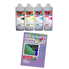 MALIK - Papel Adhesivo 135gm 50 hojas+ 4 Litros para Epson L3110