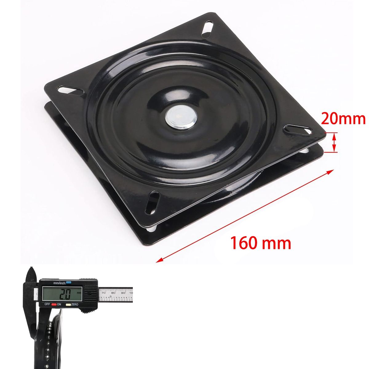 KUANGYE - Placa Giratoria 16cm Cuadrado Giratorio De 360° De Repuesto