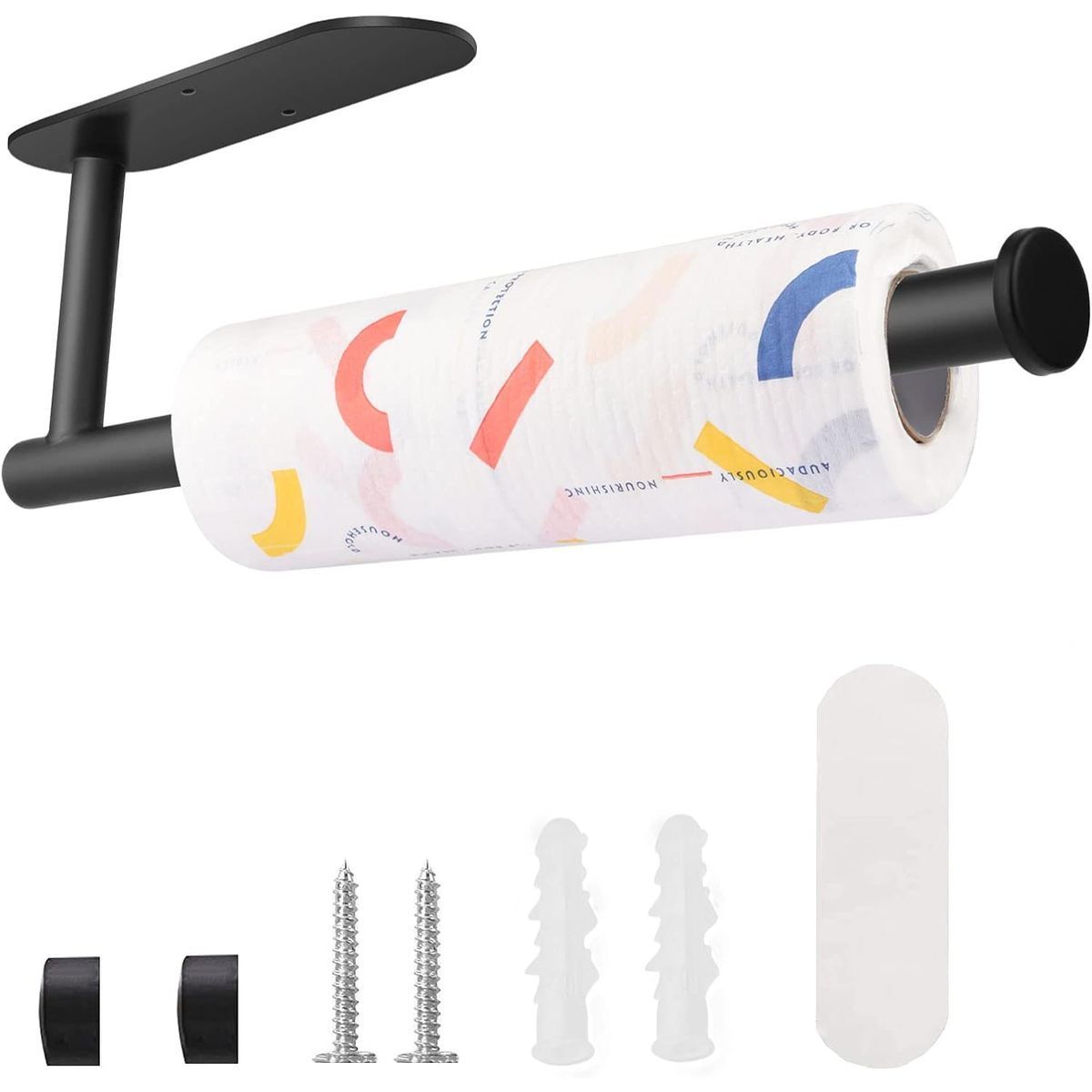 KUANGYE - Porta Confort Papel Higiénico Acero Inoxidable Negro Mate