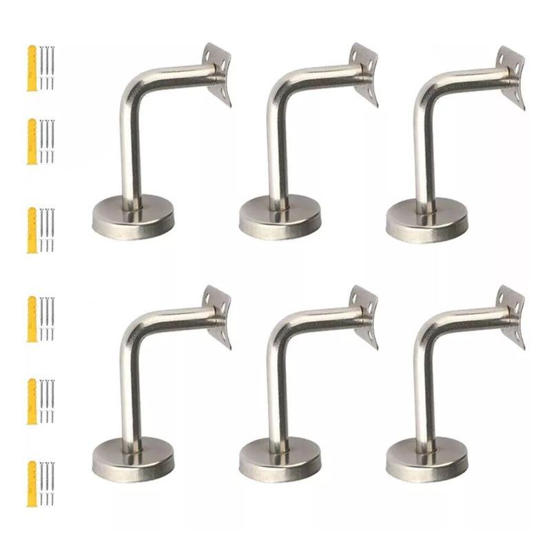 KUANGYE - Soporte De Barandilla De Escalera De Acero Inoxidable De 6 P