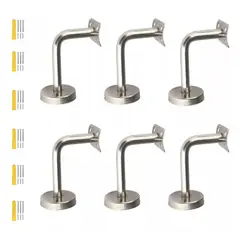 KUANGYE - Soporte De Barandilla De Escalera De Acero Inoxidable De 6 P
