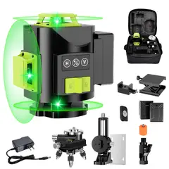 AIZO - Nivel Láser Verde 4d 16 Líneas 360 Nivelación Automática.