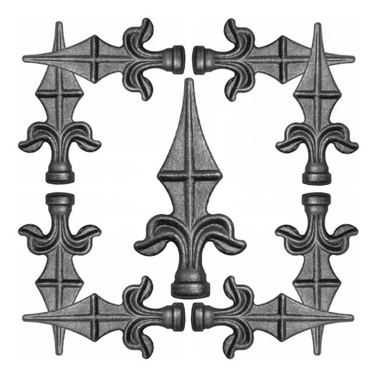 KUANGYE - Punta De Lanza Fierro Reja 10 Unidades. 1,2x11cm