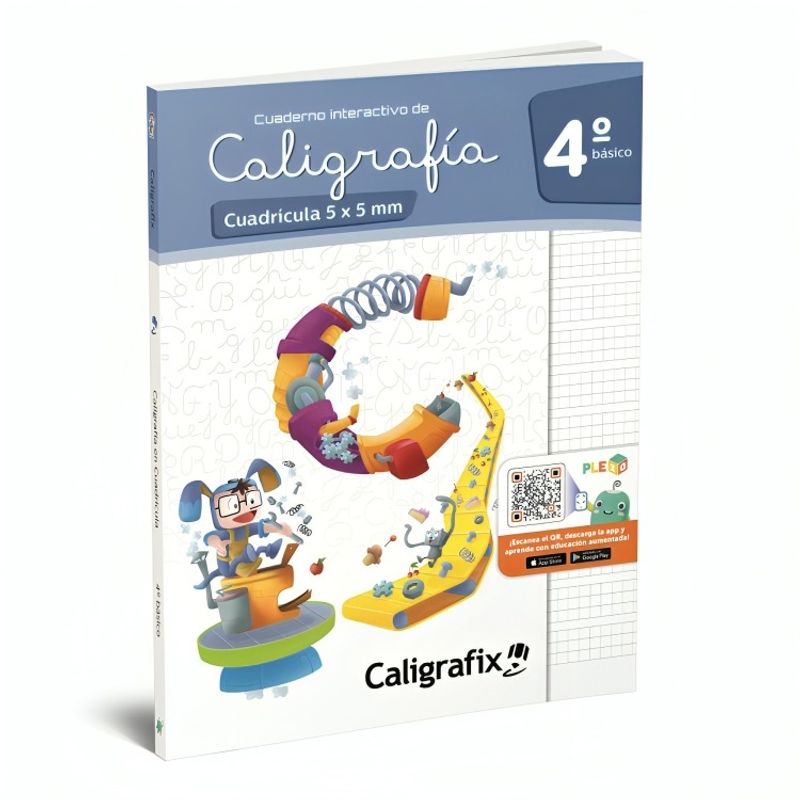 TOP10BOOKS - TEXTO CALIGRAFIA EN CUADRICULA 4º BASICO - INTERACTIVO / EDITORIAL CALIGRAFIX /