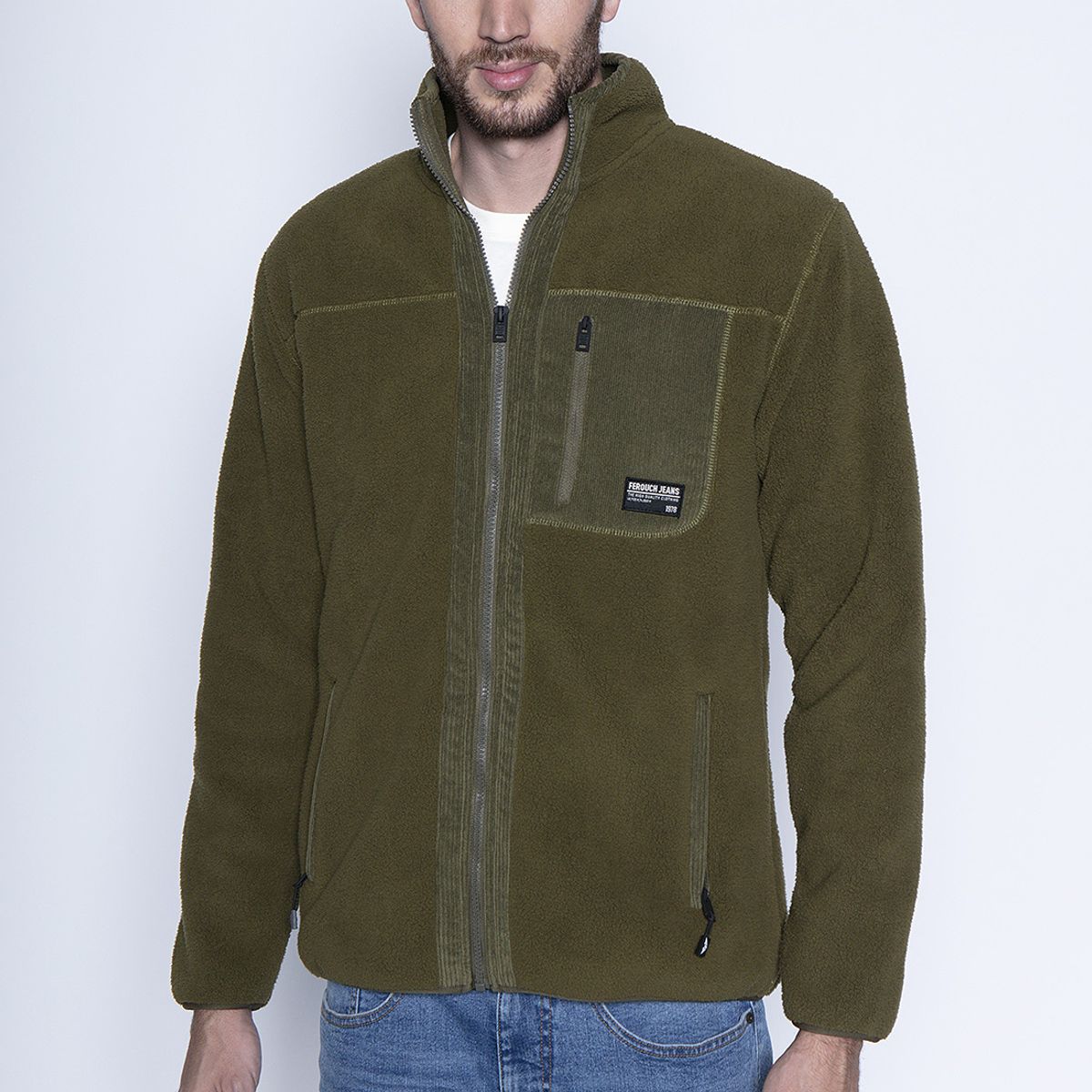 FEROUCH - Poleron Sherpa Missouri Verde Ferouch