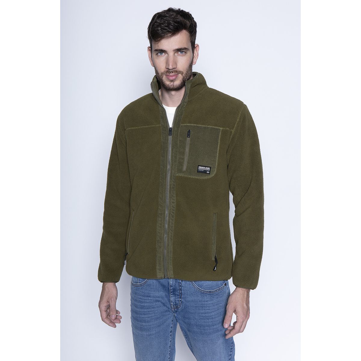 FEROUCH - Poleron Sherpa Missouri Verde Ferouch