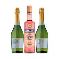 Licor Rosato + 2 Espumantes Milano Brut 750cc