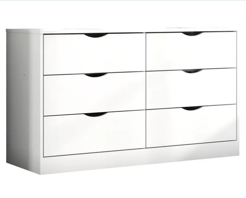 COMODA PISA 6 CAJONES BLANCA