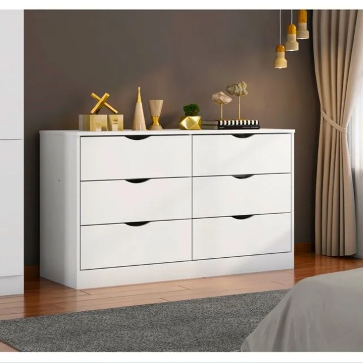 BE DESIGN - COMODA PISA 6 CAJONES BLANCA