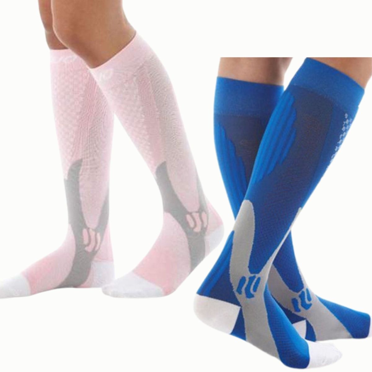 LOOK SHOP - Pack 2 Pares Medias Compresión Larga. Calceta Varices. Color 730