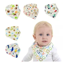 GENERICO - Pack 12 Babero Bandana Tela Bebe Algodon Niño Niña
