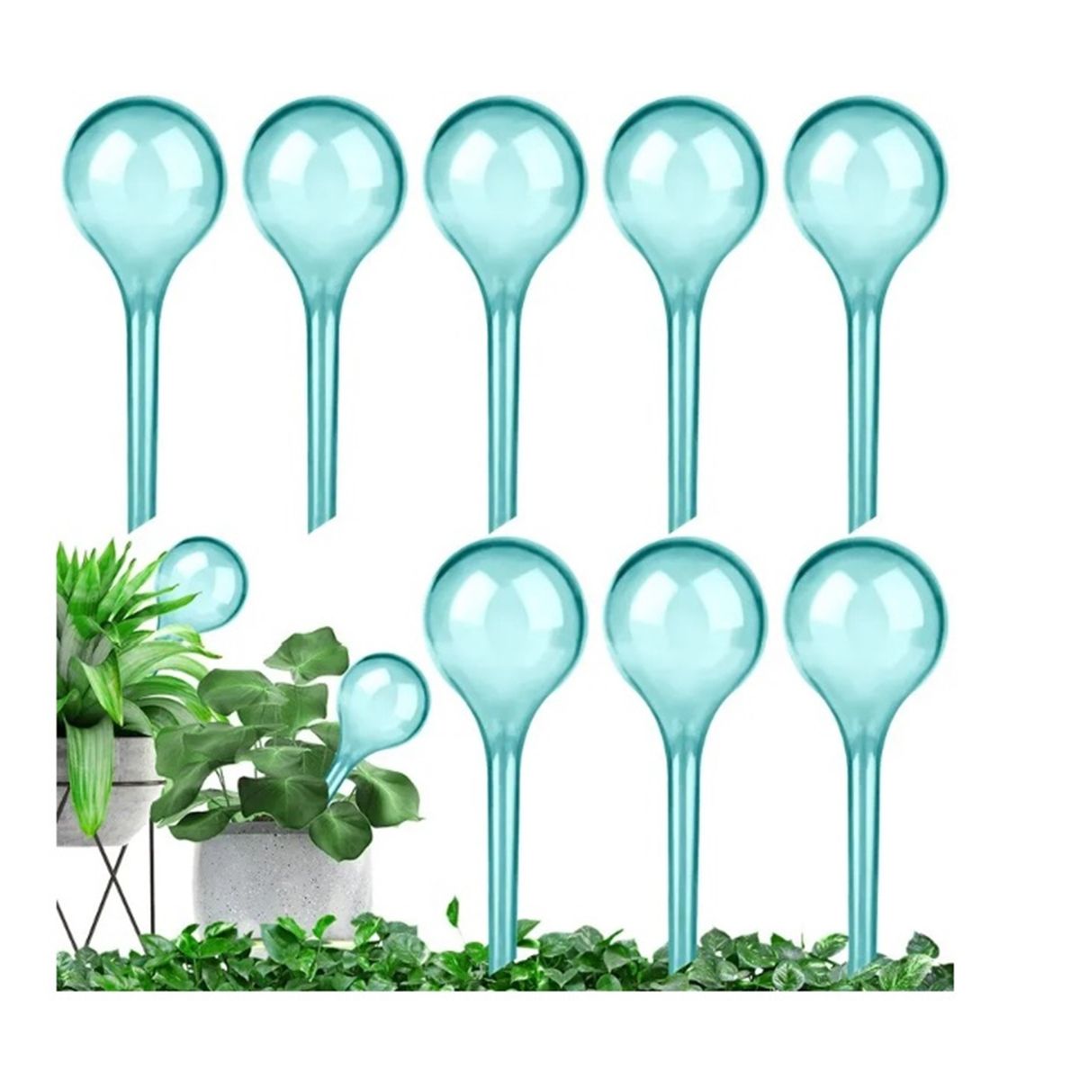 GENERICO - ALIMENTADOR AUTOMATICO DE AGUA PARA PLANTAS 13 X 5 CM ( 10 Unidades)