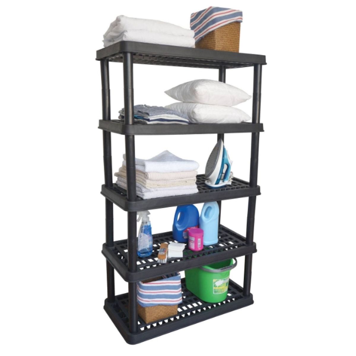 BE DESIGN - ESTANTE MODULAR PLASTICO SUPER 5 NÍVELES NEGRO