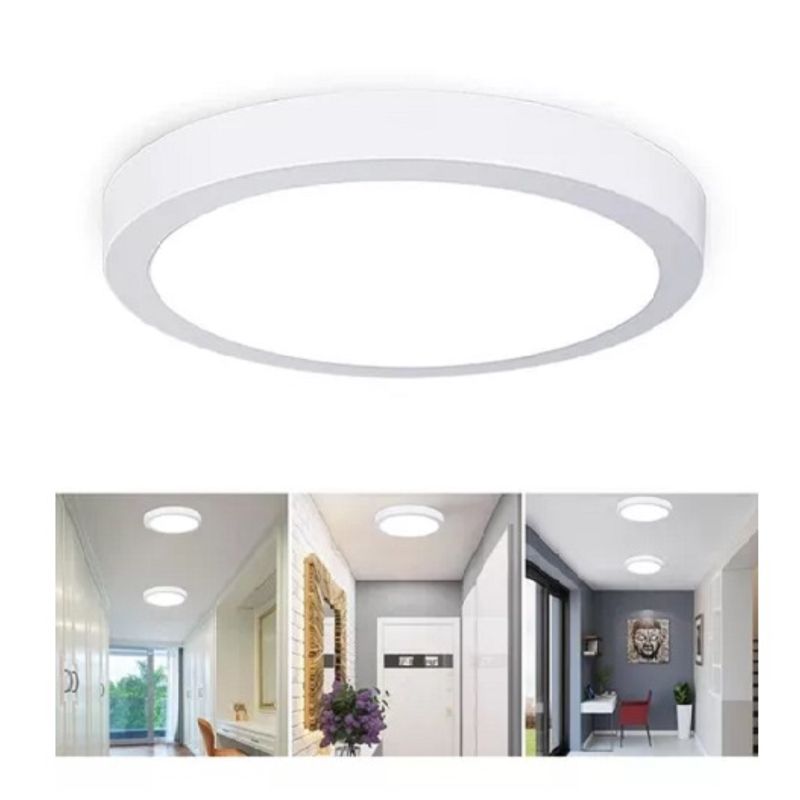 GENERICO - Foco Panel Plafón Led 12w Sobrepuesto Redondo Luz Frío 003025