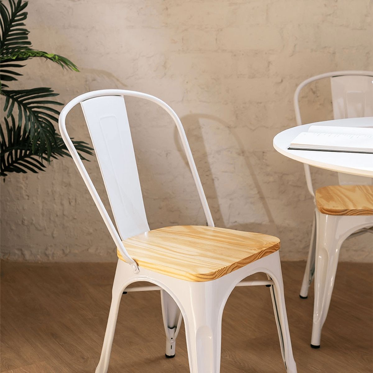 GENERICO - Silla Tolix Wood Blanca