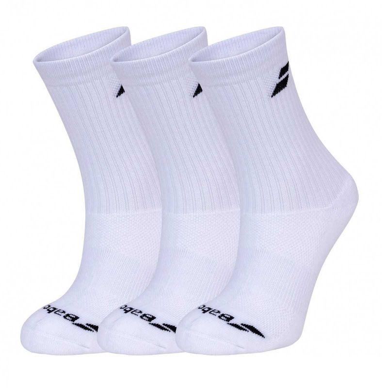 BABOLAT - Calcetín Deportivo Babolat Blanco - 3 Pares Tenis Padel
