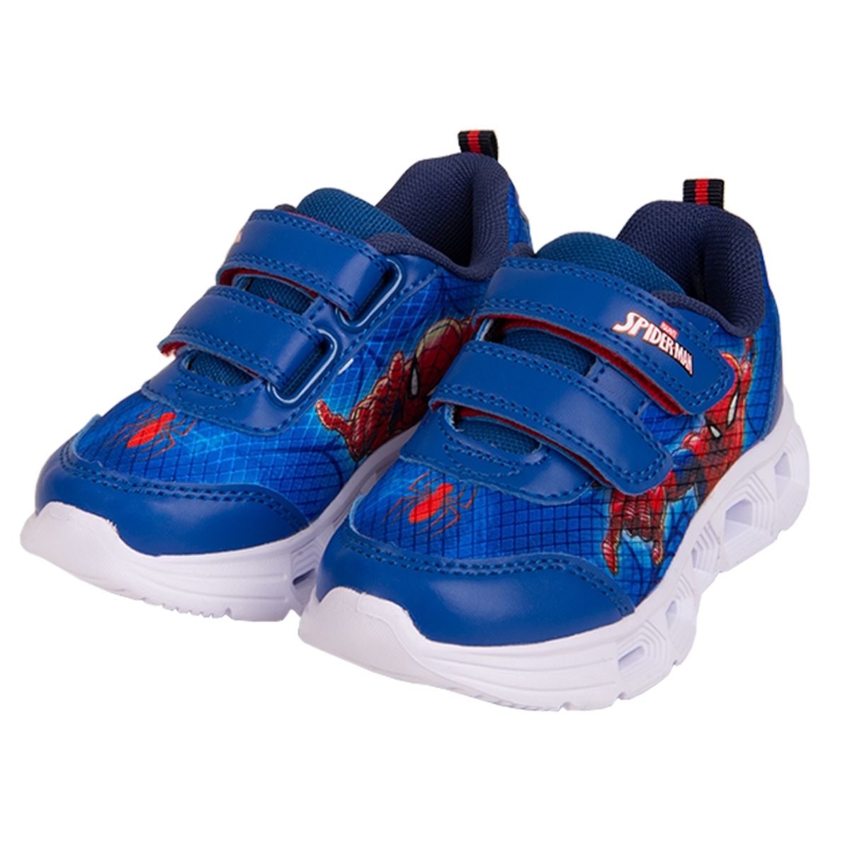 MARVEL - Zapatilla Luces Niño Poderoso Spiderman Azul Marvel