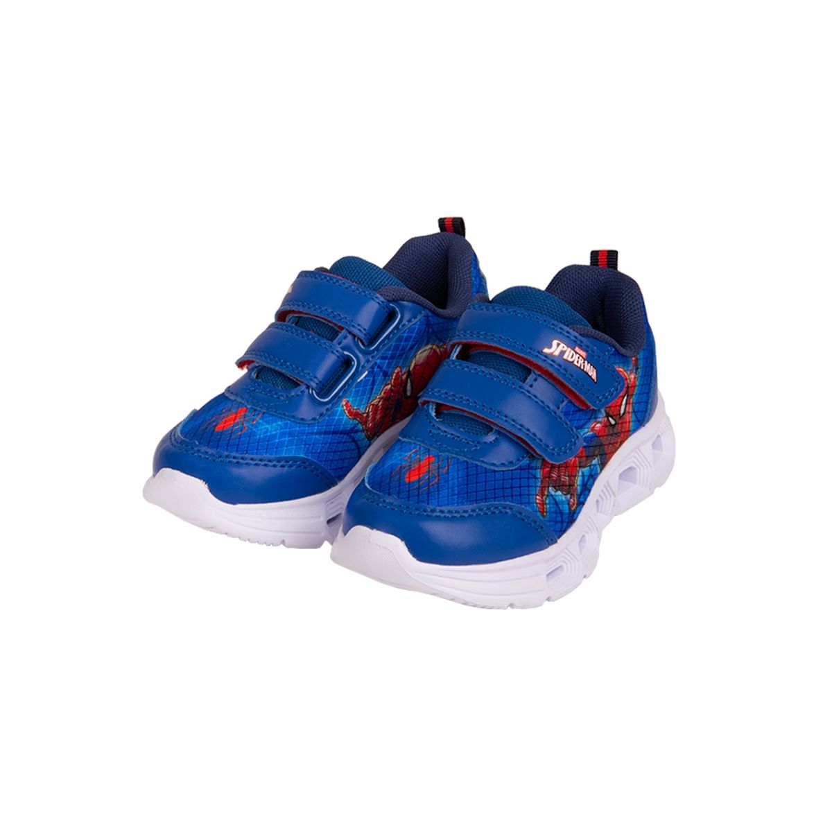 MARVEL - Zapatilla Luces Niño Poderoso Spiderman Azul Marvel
