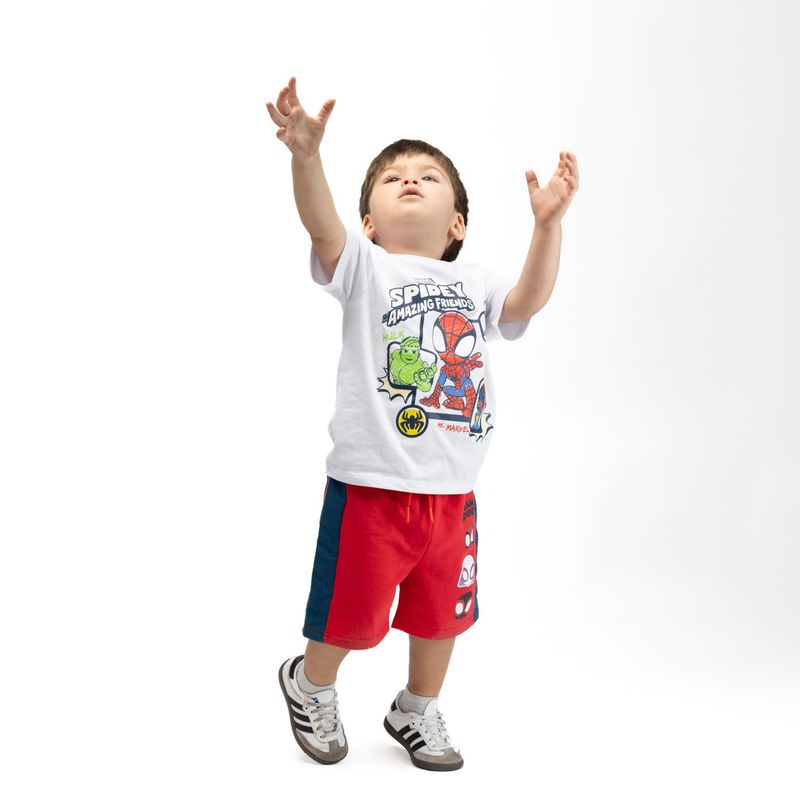 MARVEL - Short Niño Spidey Caras Comics Rojo Marvel