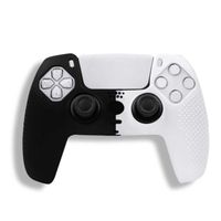 Funda Protectora Silicona Para Mando Ps5 Playstation 5 Blanco Y Negro