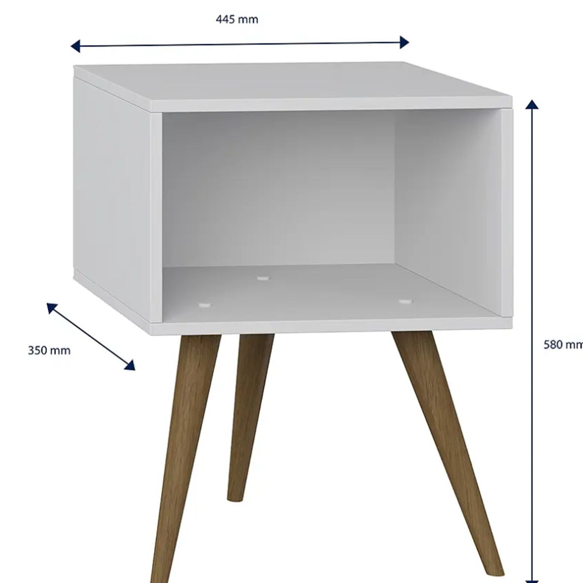 BE DESIGN - Mesa Lateral Retro Toledo 1001 Blanca