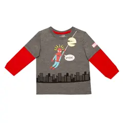 MARVEL - Polera Niño Spiderman Venom Gris