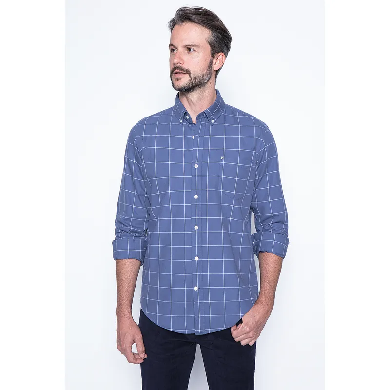 NEW MAN - Camisa Grimsy Azul New Man