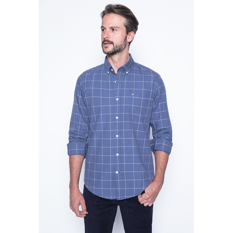 NEW MAN - Camisa Grimsy Azul New Man