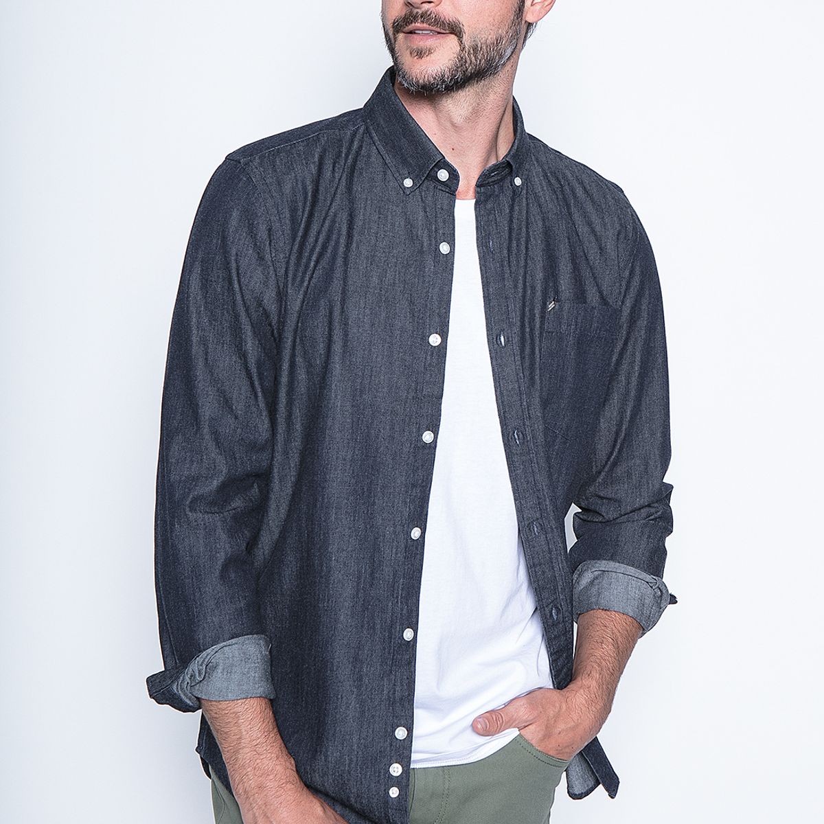 NEW MAN - Camisa Banbury Azul New Man