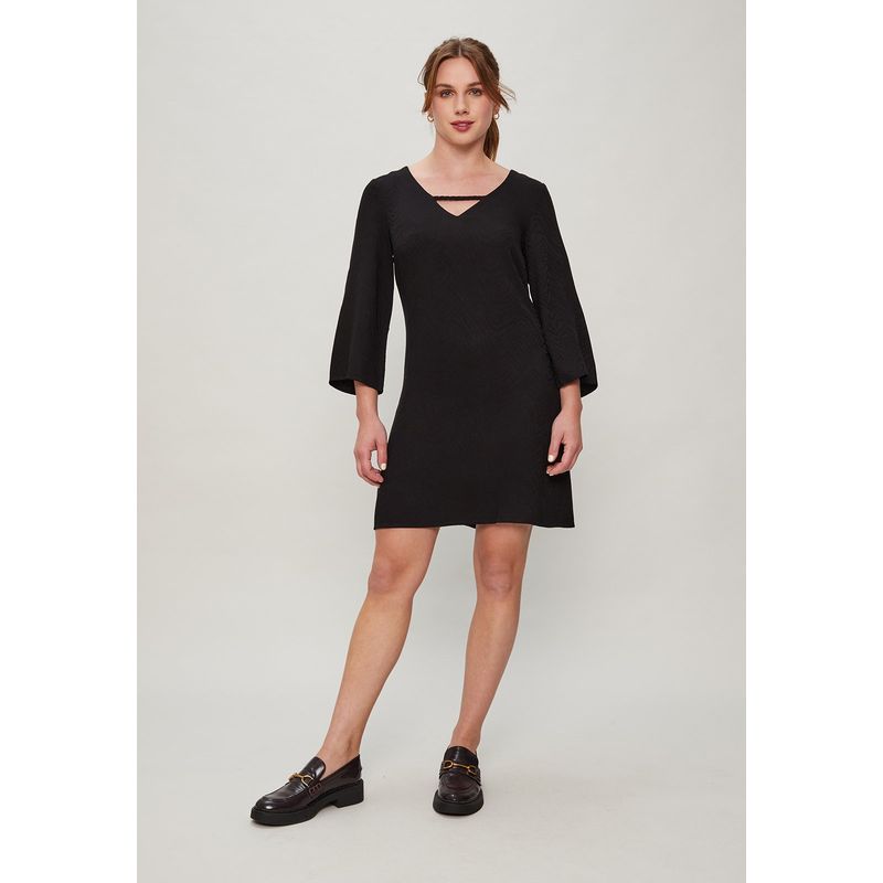ASH - Vestido Corto Negro Negro Ash