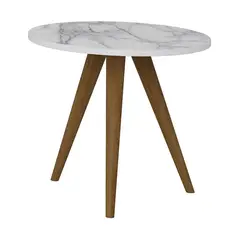BE DESIGN - MESA LATERAL 400 1005 RETRO BLANCA CARRARA