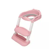 GENERICO - Asiento Adaptador Escalera Inodoro WC Para Niñas Rosado