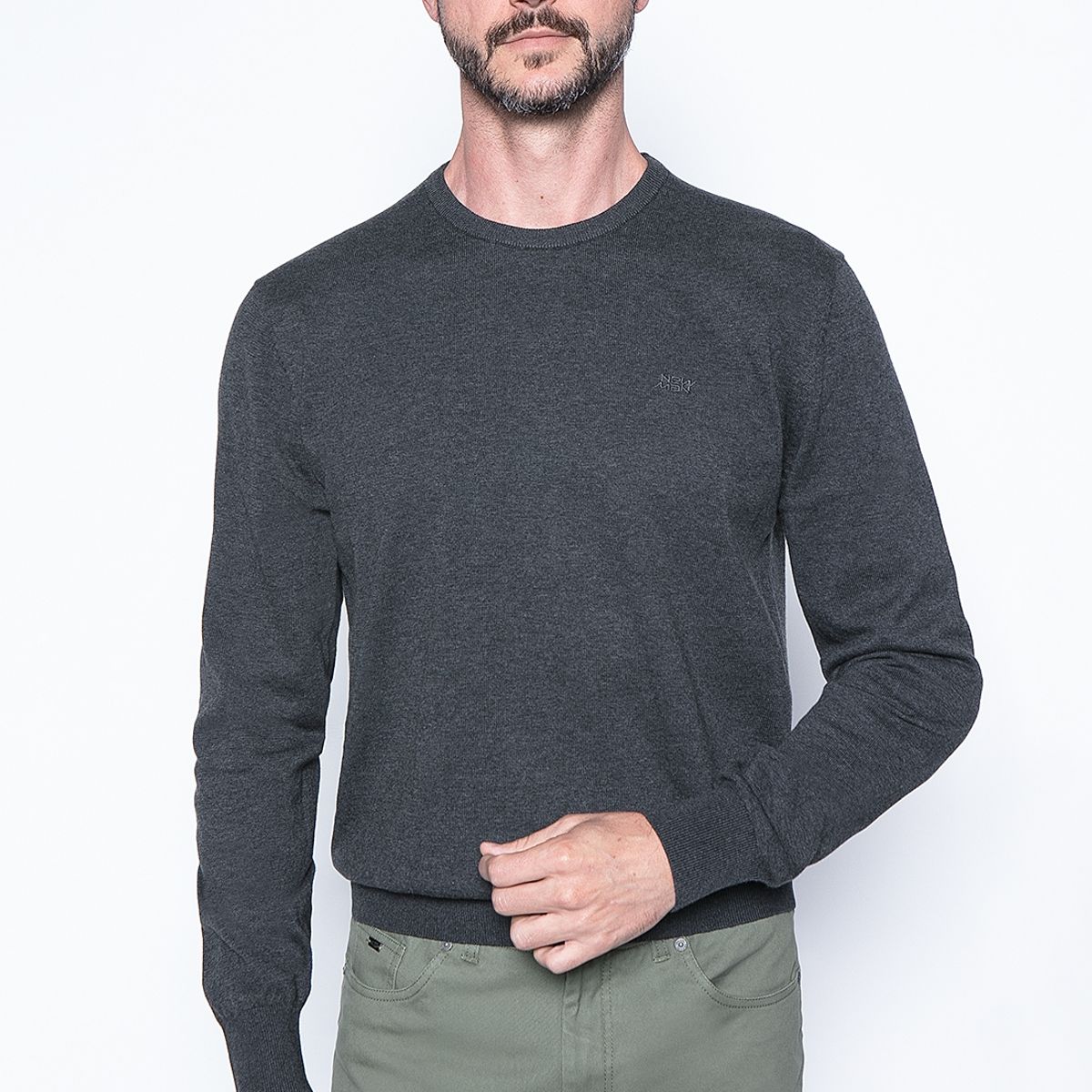 NEW MAN - Sweater Malmo Gris New Man