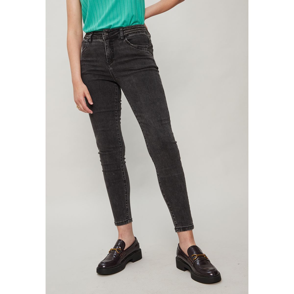 ASH - Jeans Skinny Gris Marengo Mujer Ash
