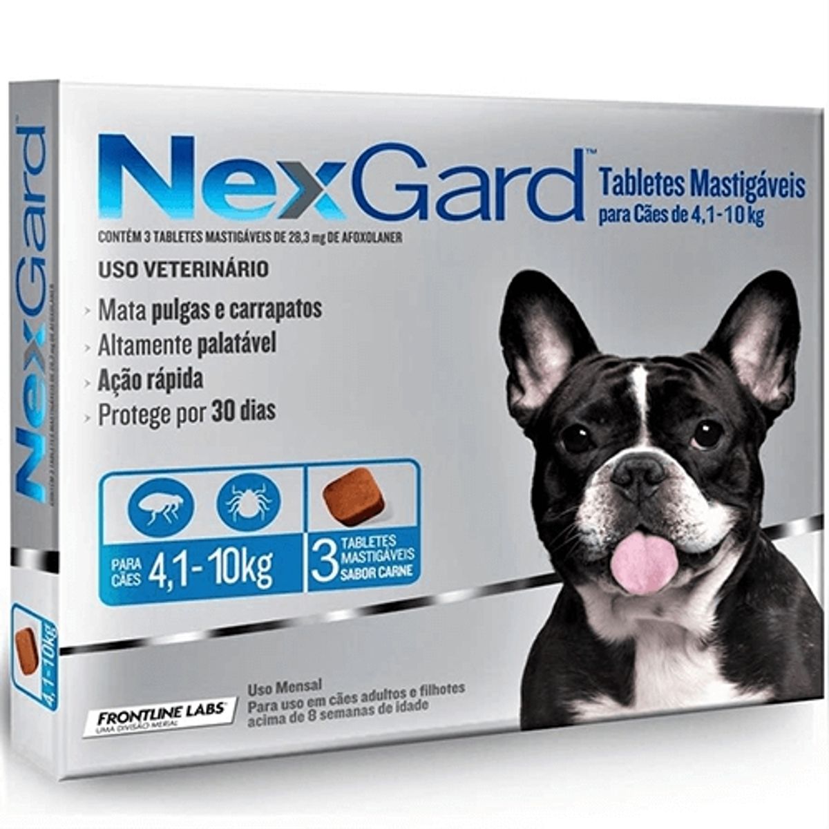 BOEHRINGER INGELHEIM - Nexgard 4 a 10 kg x 3 comprimidos ANTIPULGAS Y GARRAPATAS