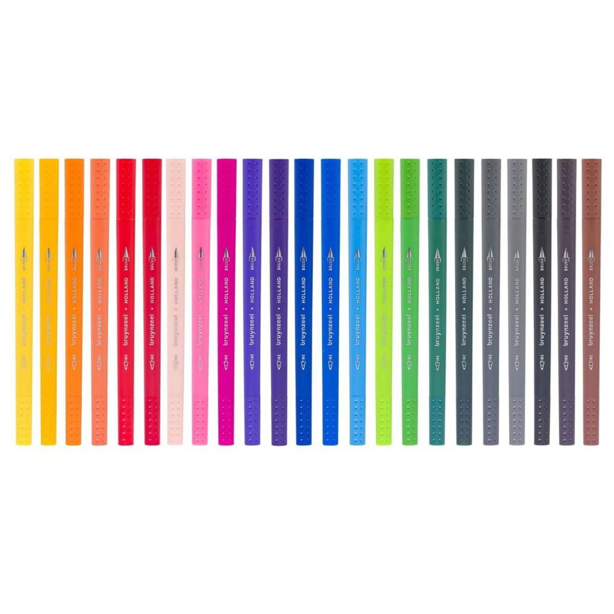 BRUYNZEEL - Marcadores Punta Fina/Pincel Bruynzeel 24 Colores