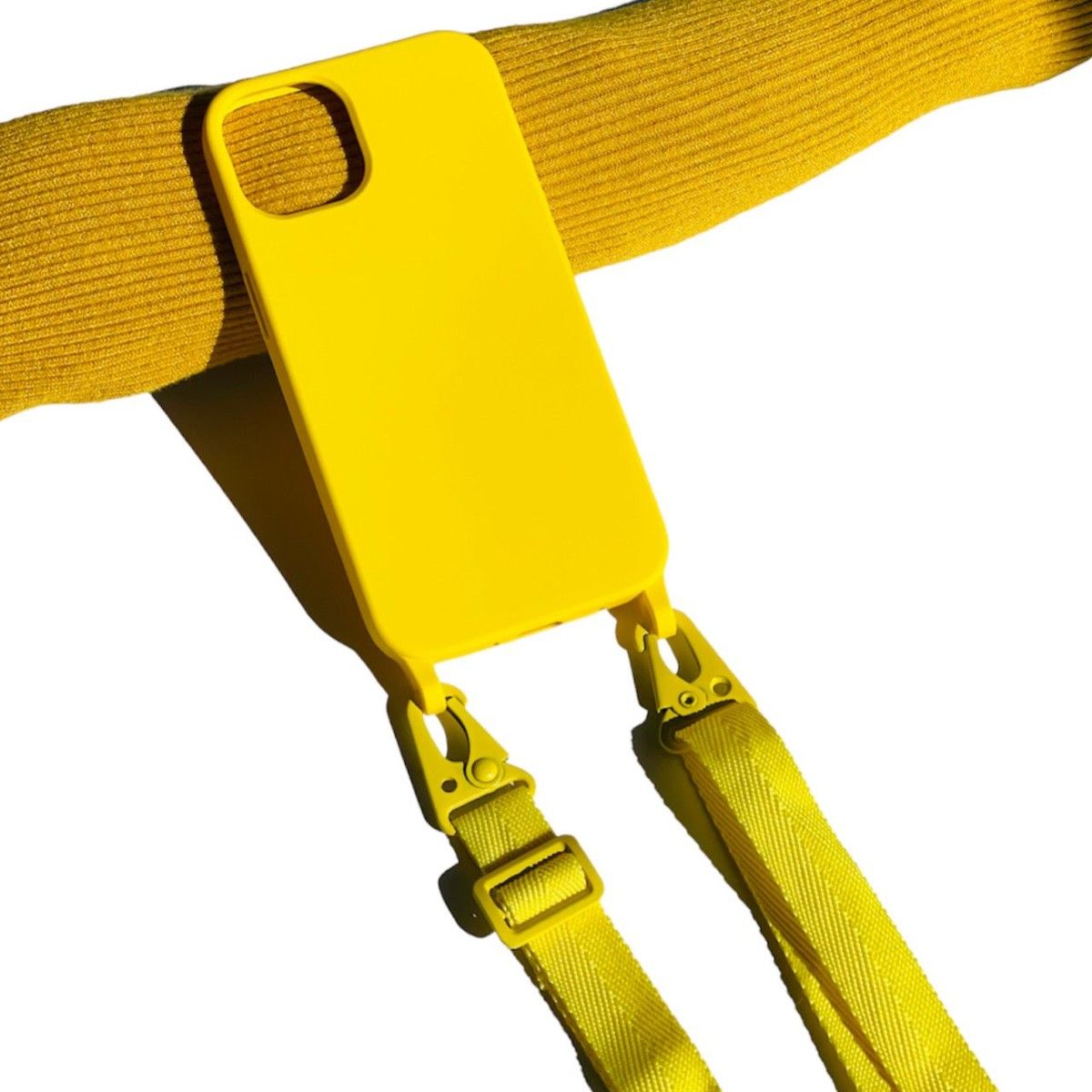 GENERICO - Carcasa Para iPhone 15 Pro Colgante Ajustable Amarillo