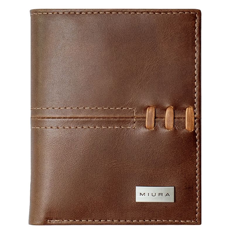 MIURA - Billetera Luigi Miura Cuero Natural Con Protección RFID