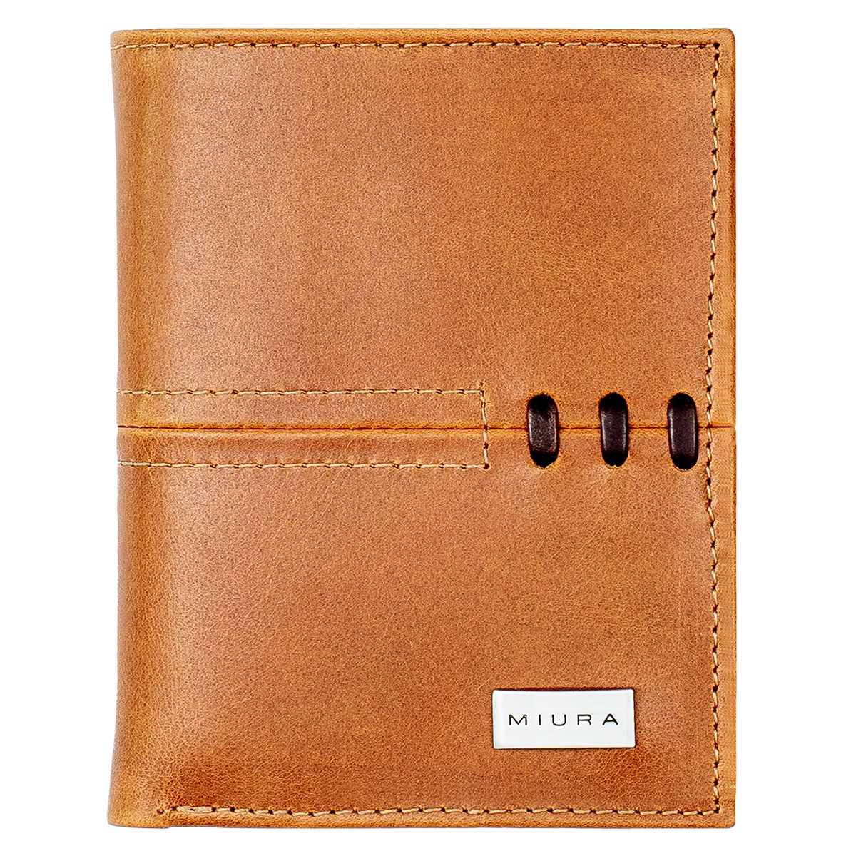 MIURA - Billetera Luigi Miura Cuero Natural Con Protección RFID