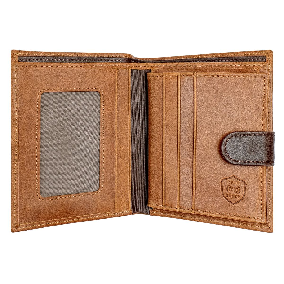 MIURA - Billetera Luigi Miura Cuero Natural Con Protección RFID